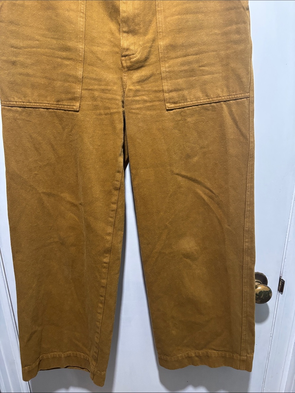 Alex Mill Wide-Leg Utility Pants in Mustard Brown - Picture 5 of 7